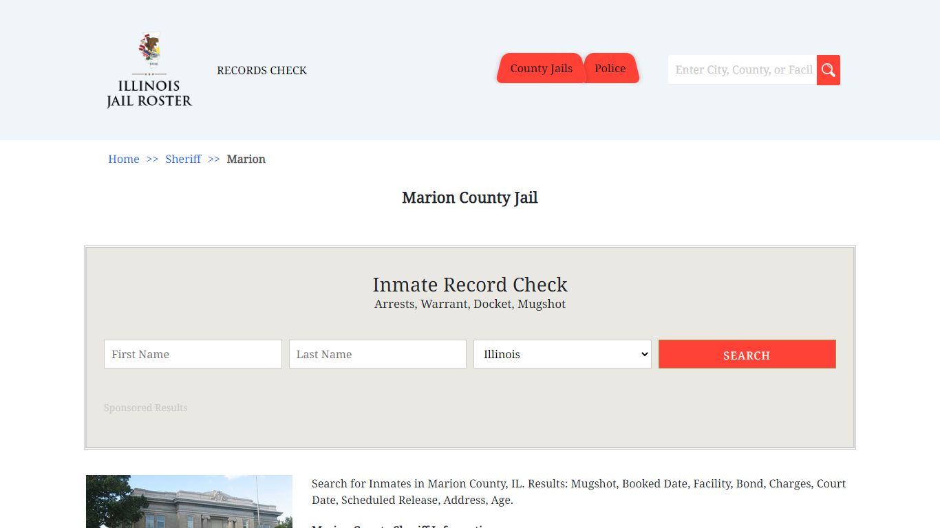 Marion County Jail - Jail Roster Search