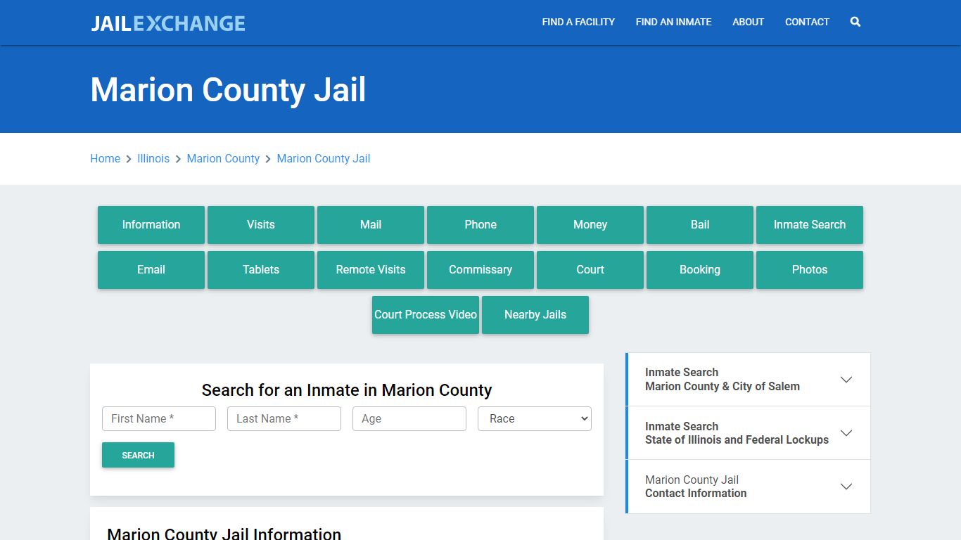 Marion County Jail Roster Lookup, IL, Inmate Search